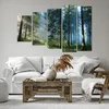 Bild auf Leinwand - Leinwandbild - 5 Teile - Wald Dämmerung Produktbild-Vorschau 6