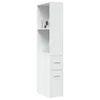 vidaXL Mobile da bagno stretto con rotelle in legno bianco Anteprima dell’immagine prodotto 2