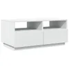 Tavolino con luci LED bianco 90x49x40 cm Anteprima dell’immagine prodotto 3