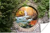 MuchoWow® Poster Herbst - Wasserfall - Natur - Aussicht Produktbild-Vorschau 1