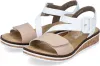 Rieker Damen Keil-Sandaletten Weiß/Beige Voir les images du produit 54