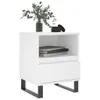 ZMH Nachttisch Weiß 40x35x50 cm Holzwerkstoff Produktbild-Vorschau 3