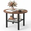 COSTWAY, table basse ronde, table d'appoint pour salon, Voir les images du produit 1