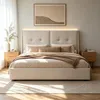 Łóżko platformowe INONEFT, 140x200 cm, z podświetleniem Podgląd zdjęcia produktu 1
