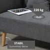 HOMCOM 2 Sitzer Sofa Couch mit 2 Wurfkissen gepolsterter Produktbild-Vorschau 5