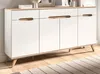 Sideboard "Hygge" weiß und Eiche Kommode skandinavisch 185 Produktbild-Vorschau 5