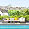 Outsunny Doppelsonnenschirm 436 x 260 cm UV Schutz Stahl Produktbild-Vorschau 2