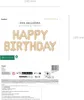 Ballon Girlande Happy Birthday 340x35cm Schriftzug Beige Produktbild-Vorschau 3