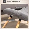 HOMCOM Sitzhocker, Fußhocker, Polsterhocker, Fußstütze bis Produktbild-Vorschau 6