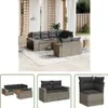 The Living Store 11-tlg. Garten-Sofagarnitur mit Kissen Produktbild-Vorschau 1