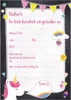 A children's birthday invitation card with a unicorn theme. Produktbild-Vorschau