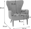 Poltrona HWC-K37, poltrona cocktail/orecchia poltrona Anteprima dell’immagine prodotto 11