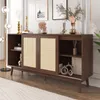 MODFU Sideboard mit 3 Rattan Türen und 2 Schubladen, Produktbild-Vorschau 2
