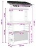 vidaXL Table de bar d'extérieur Nature 110 x 50 x 209 cm en Voir les images du produit 7