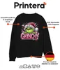 Felpa unisex "Grinchy Christmas" con strass, glitter rosa e Anteprima dell’immagine prodotto 4