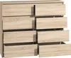 A chest of drawers with multiple open drawers, viewed from the front. Produktbild-Vorschau