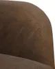 A close-up view of the textured brown upholstery of a sofa. Voir les images du produit