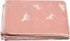 A folded pink blanket with a white unicorn pattern is shown against a white background. Náhľad obrázku produktu