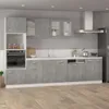 vidaXL Wisząca szklana szafka betonowa szara 80x31x60 cm Podgląd zdjęcia produktu 2