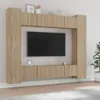 vidaXL 8-tlg. TV-Schrank-Set Sonoma-Eiche Holzwerkstoff Produktbild-Vorschau 2
