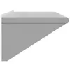 Mensola a Muro 100x45x31 cm Argento in Acciaio Inossidabile Anteprima dell’immagine prodotto 5