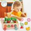 Malplay Cube de motricité Jouets en bois Cube d'activité Voir les images du produit 4