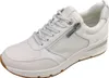 A white sneaker with silver accents and a zipper detail, shown from a side angle against a white background. Podgląd zdjęcia produktu