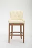 Barhocker HLO-CP26 Echtleder, Antik-hell  creme Produktbild-Vorschau 2