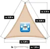 UV Sonnensegel 6x6x6 HDPE Dreieck Sonnenschutz Überdachung Produktbild-Vorschau 8