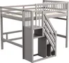 Sweiko posteľ z masívu 140x200, schody s úložnou skriňou, Náhľad obrázku produktu 8