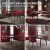 ML-Design stoličky do jedálne sada 2 červených kuchynských Náhľad obrázku produktu 5