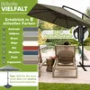 tillvex® Alu Parasol Rectangulaire Ø 330 cm Marron + Voir les images du produit 3