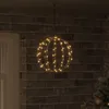 vidaXL Ball mit 96 LEDs Warmweiß 31,5 x 31,5 x 32 cm Metall Produktbild-Vorschau 1