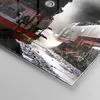 Bilder auf glas - Dampflokomotive Gleise Nebel - 100x70cm - Produktbild-Vorschau 5