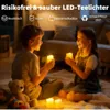 12er LED-Teelichter mit schwankender Flamme–Aufladbare Produktbild-Vorschau 3