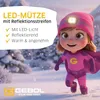 Gebol czapka dziecięca LED z odblaskowymi paskami różowa Podgląd zdjęcia produktu 10
