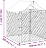 vidaXL Cuccia per cani da esterno con tetto Silver 2x2x2,5 Anteprima dell’immagine prodotto 13