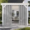 Outdoor Vorhang mit Ösen Wasserdicht Transparent Gardinen Produktbild-Vorschau 5