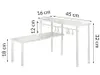 Maximex 8328500 Maximex     Eckregal silber 2 Fachböden Náhled obrázku produktu 3