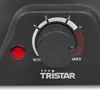 Close-up of a control panel on a black appliance, showing a dial with settings from MIN to MAX, a red indicator light, and the brand name 'Tristar'. Produktbild-Vorschau