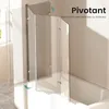 EMKE Duschabtrennungen 130x140cm, 3-teilige faltbare Produktbild-Vorschau 12
