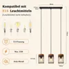ZMH Pendelleuchte esstisch 3 flammig Schwarz Hängelampe Produktbild-Vorschau 4
