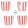 Split rot Streifen 6er Set Kaffeebecher 300ml Produktbild-Vorschau 3