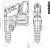 Metabo KH 18 LTX BL 28 Q Set ISA Akku Hammer 18V in metaBOX Voir les images du produit 6