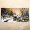 Coloray Glasbild 140x70  Wandbild Glasbilder Deko Hütte im Produktbild-Vorschau 2