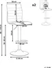 BELIANI Barhocker 2er Set Schwarz Kunstleder Silber Metall Produktbild-Vorschau 7