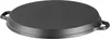 A black cast iron grill plate with two handles is shown from a slightly elevated side angle on a white background. Voir les images du produit