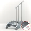 Stahltreppe 2 Stufen bis Höhe 44 cm, Laufbreite : 70 cm Produktbild-Vorschau 2