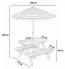 Dziecięcy stół piknikowy z parasolem KIRD, 75 x 75 x 140 cm Podgląd zdjęcia produktu 7
