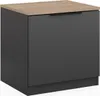 A single nightstand with a dark gray body and a light brown wooden top. Náhled obrázku produktu